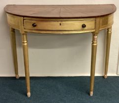 A Continental single drawer side table.