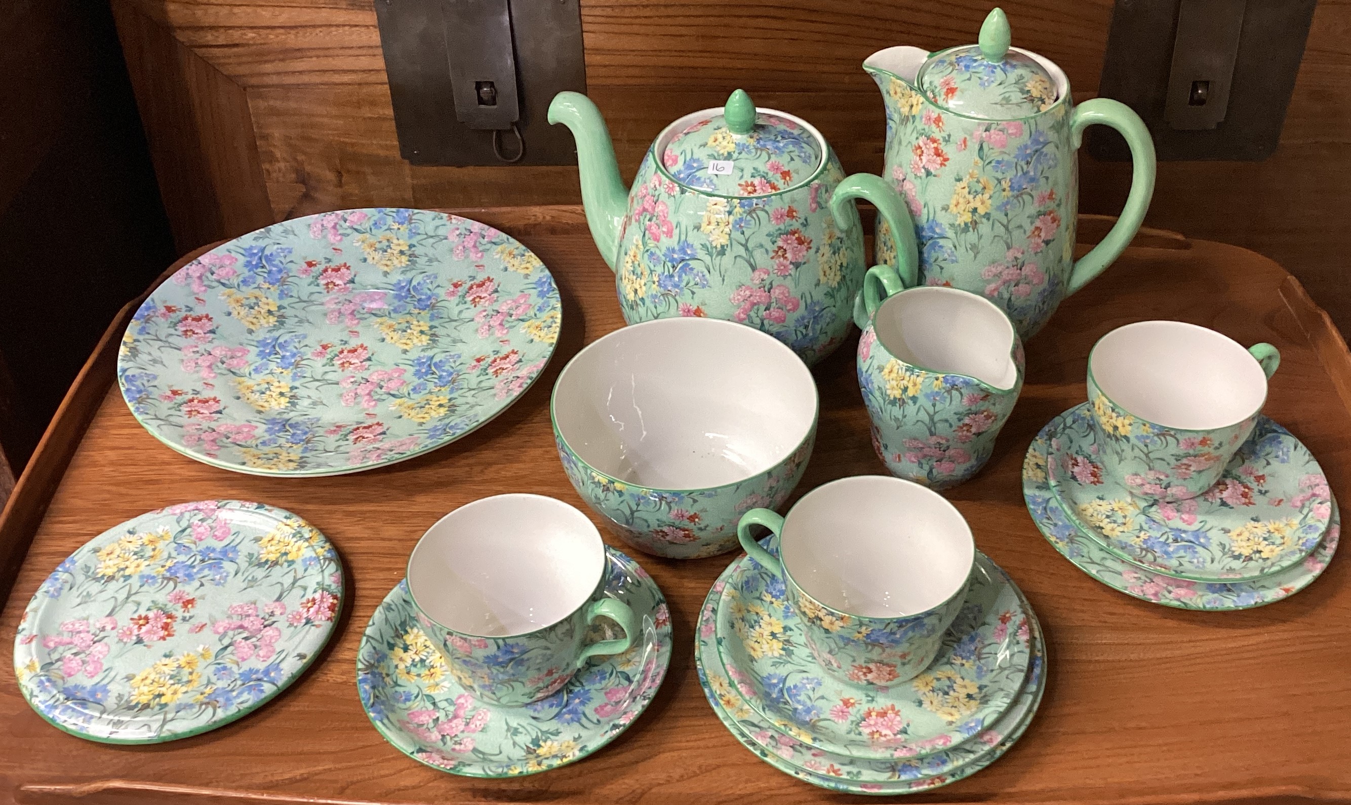 A decorative Shelley part tea service.