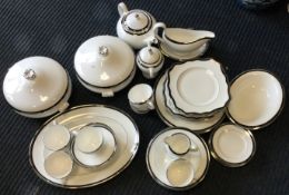 A large Wedgwood Reflection pattern dinner service.