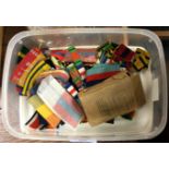 A box containing Military ribbons etc.