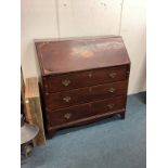 A Georgian mahogany bureau.