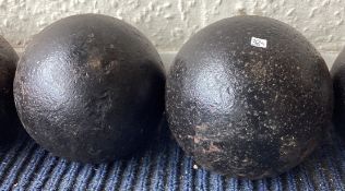 Two old cannon balls.