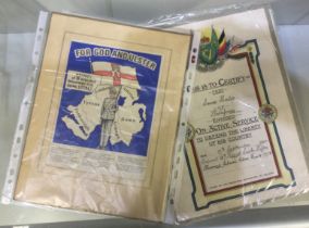 Two WW1 certificates. Est. £20 - £30.