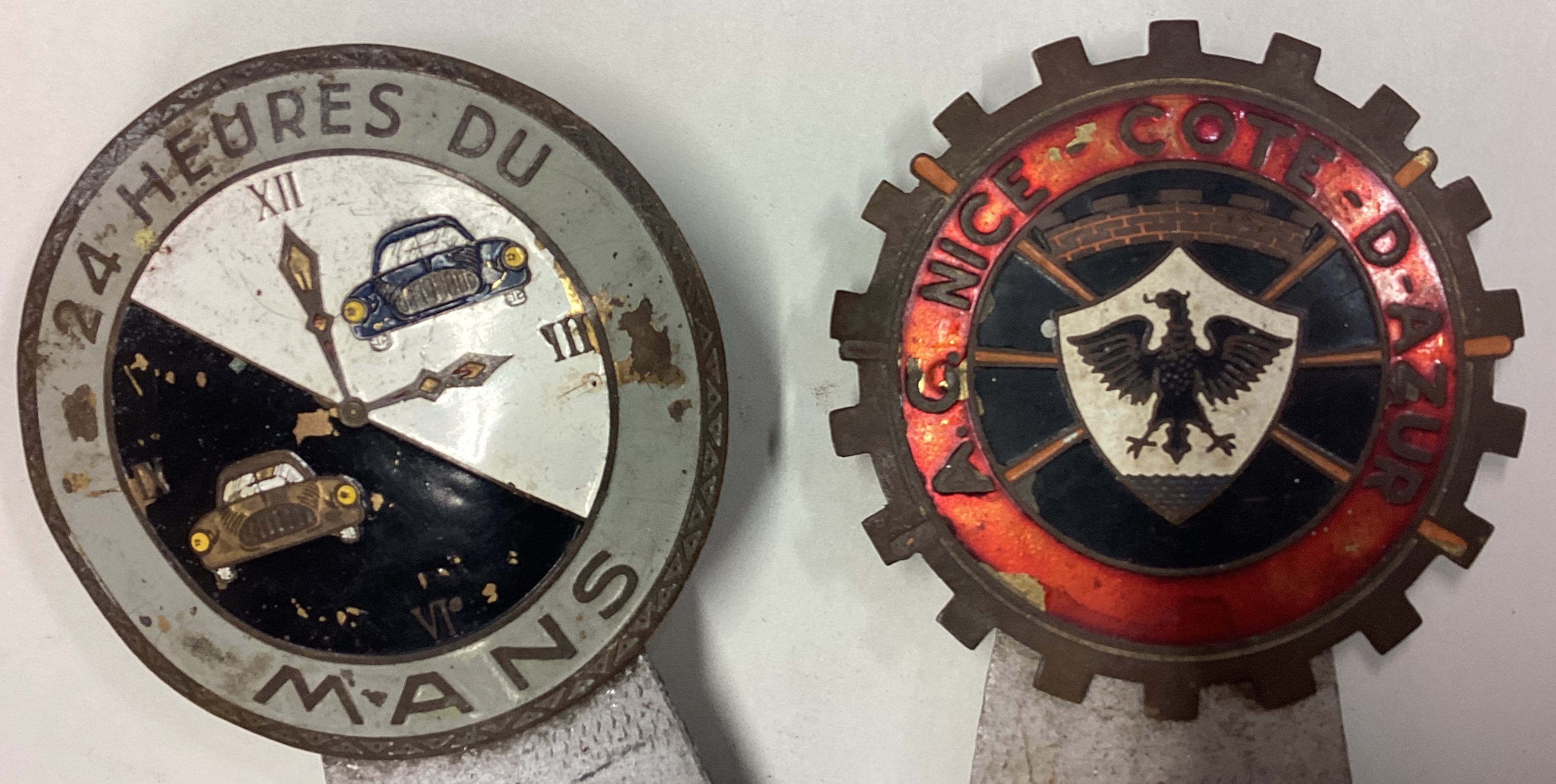 A good 24 Hour Le Mans car badge together with one other. - Image 2 of 3