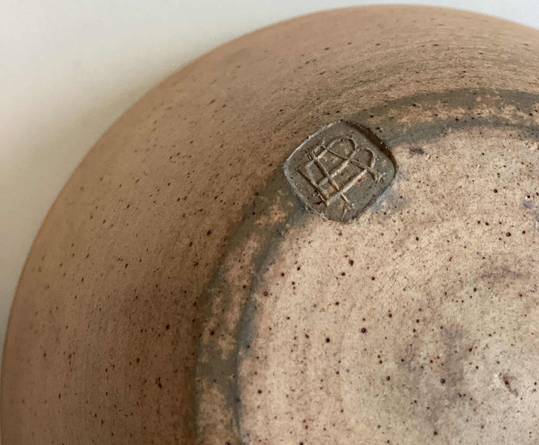A small stoneware pottery bowl with green glaze to - Image 3 of 4