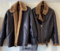 Two bespoke leather jackets.