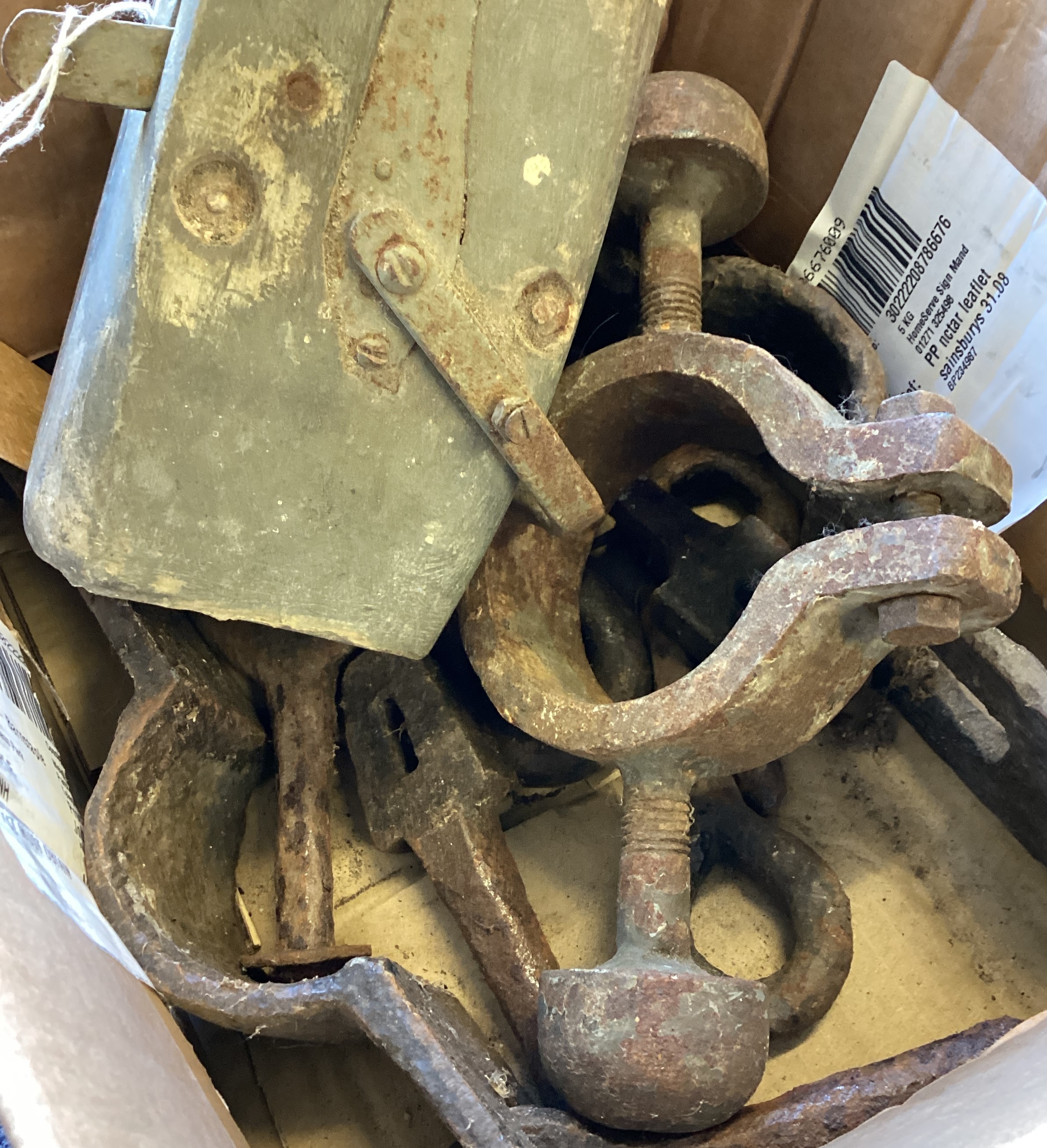 A box containing a complete set of iron work for a cannon. - Image 2 of 2