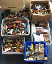 A selection of toy vehicles etc.