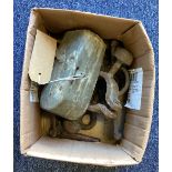 A box containing a complete set of iron work for a cannon.