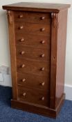 A seven drawer Wellington chest.