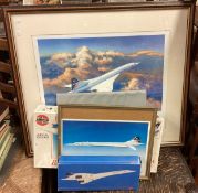 A collection of Concorde memorabilia.
