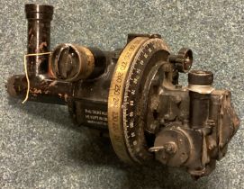An old brass mounted dial sight.
