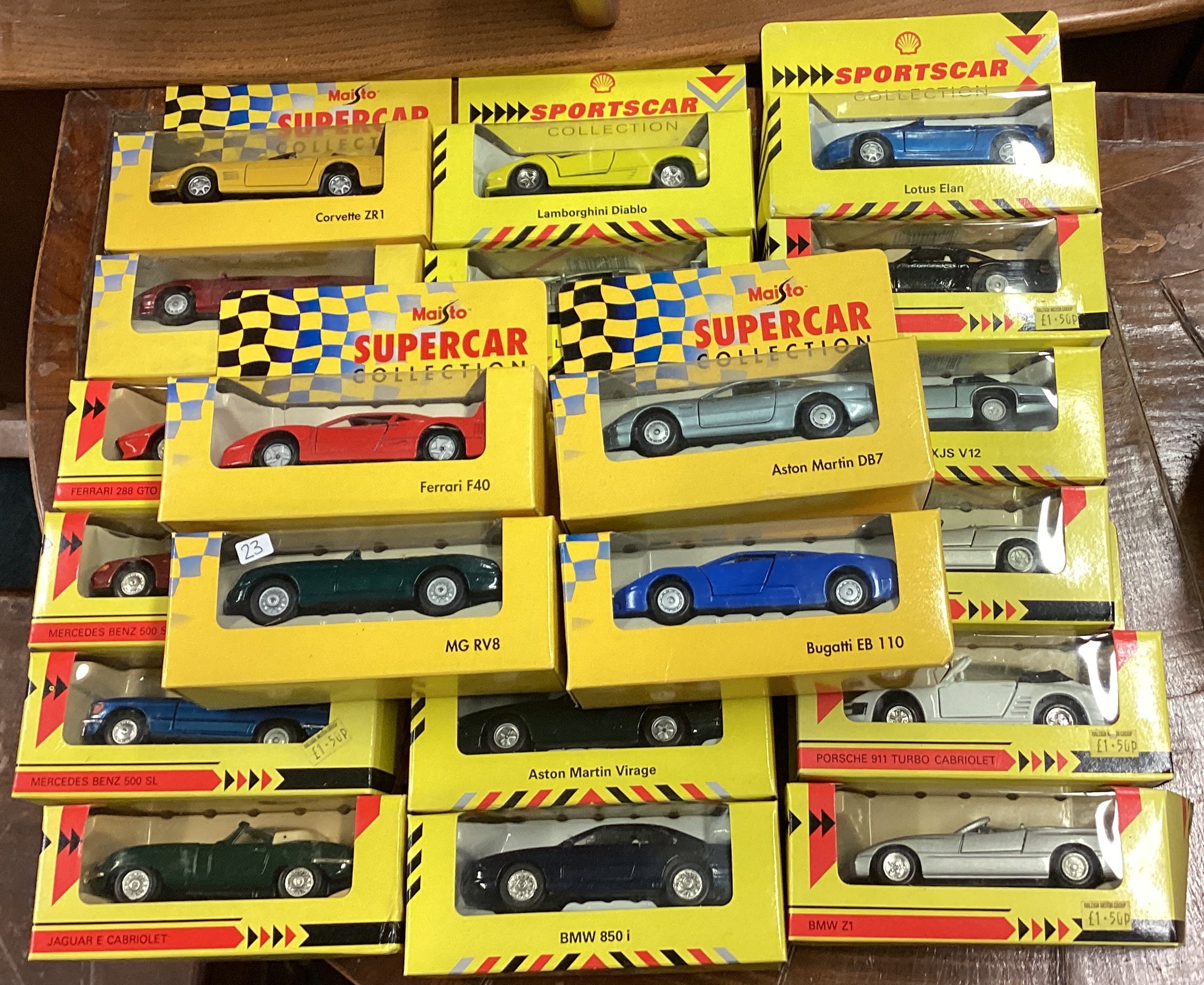A large collection of toy cars.