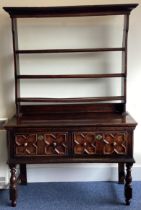 A good Georgian oak two drawer dresser.