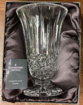 A large Waterford crystal vase with original box.