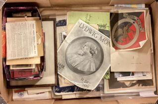 A box containing old Military photographs etc.