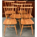 ERCOL: A matched set of six chairs.