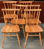 ERCOL: A matched set of six chairs.