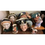 A collection of Royal Doulton "Toby" character jugs.