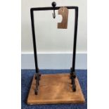 An unusual wrought iron stand.