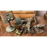 A collection of old toy Military guns etc.