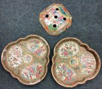 A pair of Canton trays of typical form etc.
