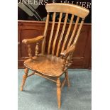 A good oak slat back kitchen chair.