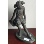 RON MOLL: A foundry bronze limited edition figure of 'Dancing Girl'.