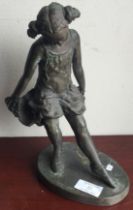 RON MOLL: A foundry bronze limited edition figure of 'Dancing Girl'.