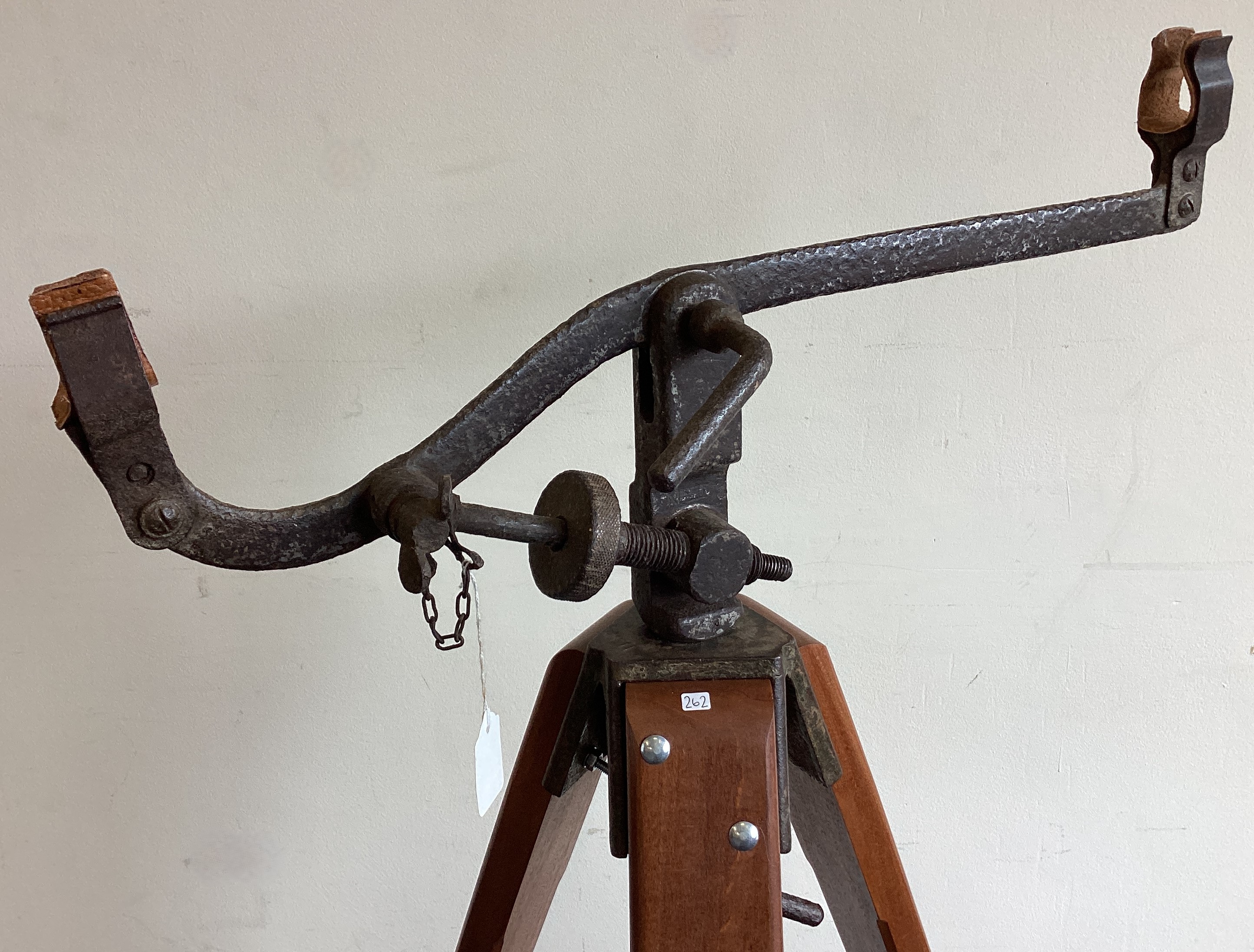 An old mahogany mounted rifle stand. - Image 2 of 3