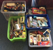 A selection of toy vehicles etc.