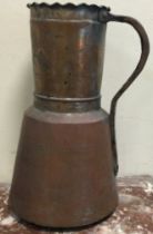 A large Eastern plated copper tin ewer.
