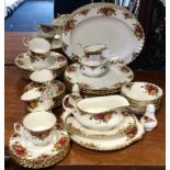 A large Royal Albert Old Country Roses tea / dinner service.
