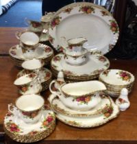 A large Royal Albert Old Country Roses tea / dinner service.