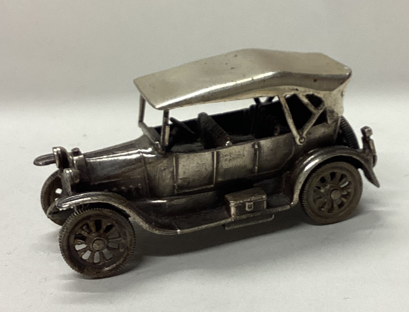 An Italian silver model of a car. - Image 2 of 3