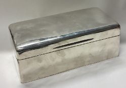 A large Art Deco silver cigar box. London 1925.