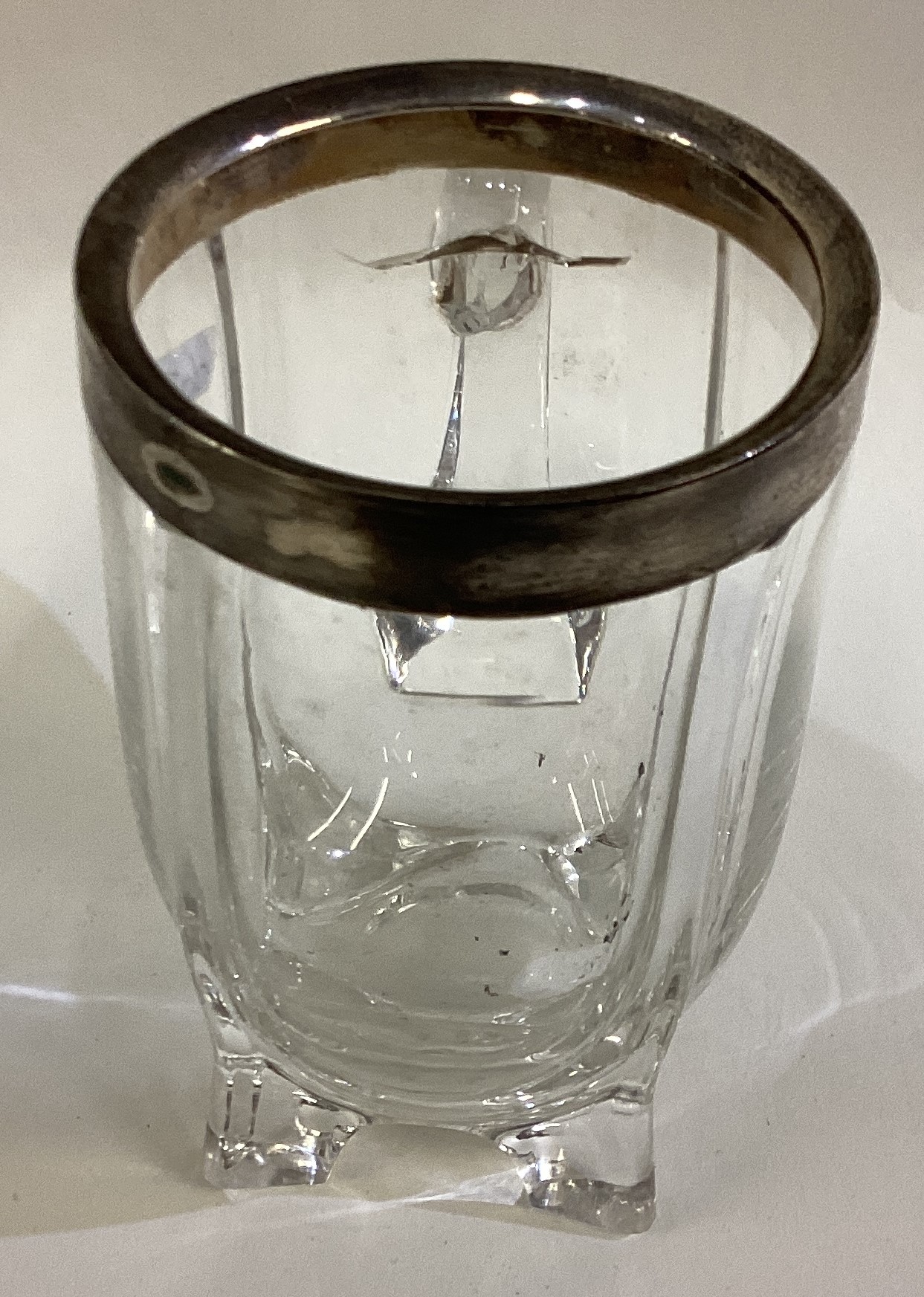 A rare Victorian silver and glass mug. - Image 2 of 2