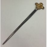 A Prince of Wales silver and silver gilt letter opener.