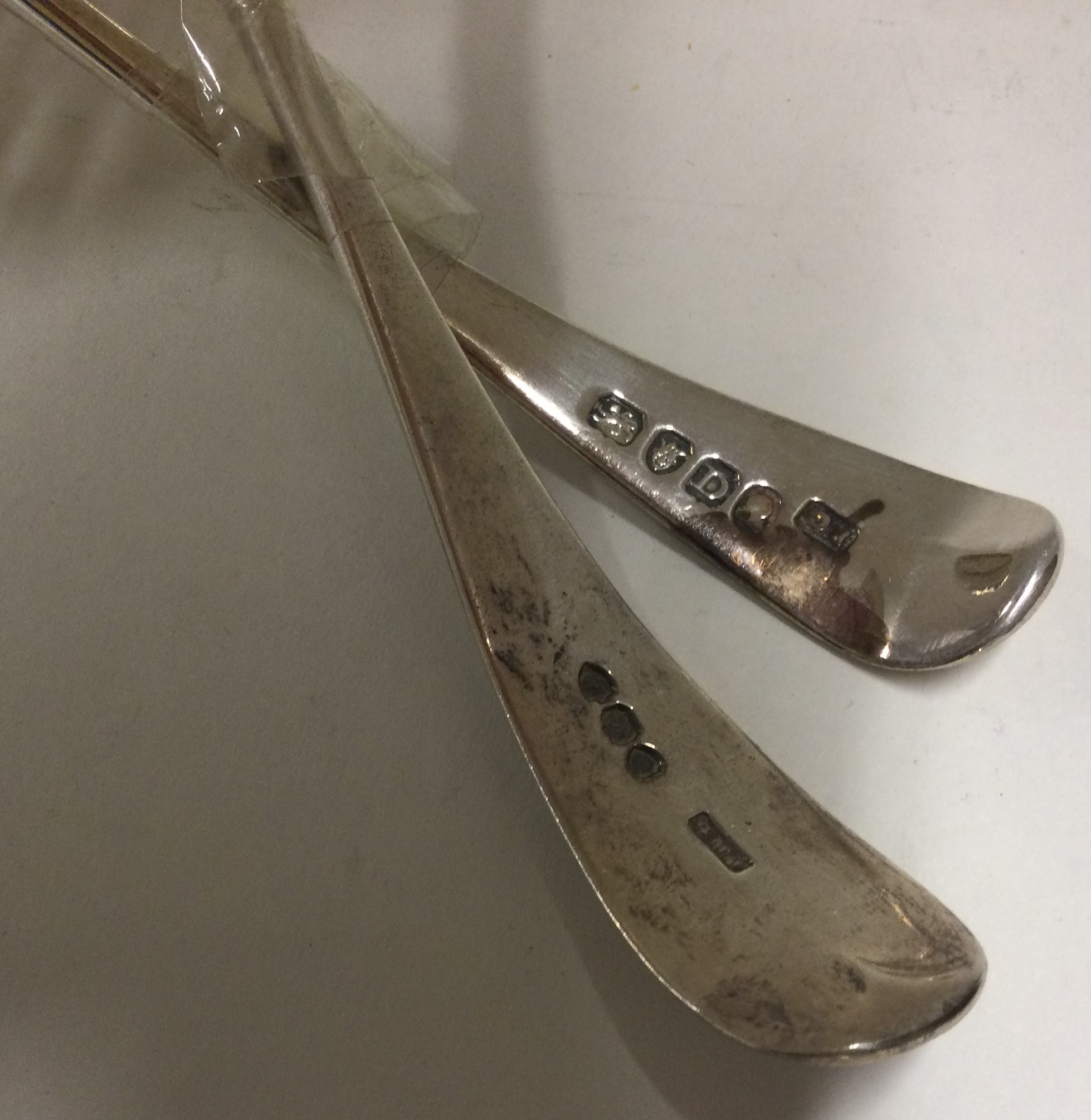 A matched pair of pierced silver sifter spoons. - Image 2 of 2