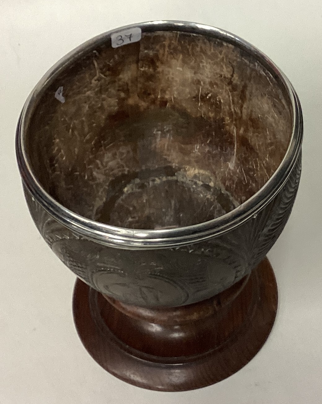 An 18th Century Scottish silver mounted coconut cup. Circa 1770. - Image 2 of 2