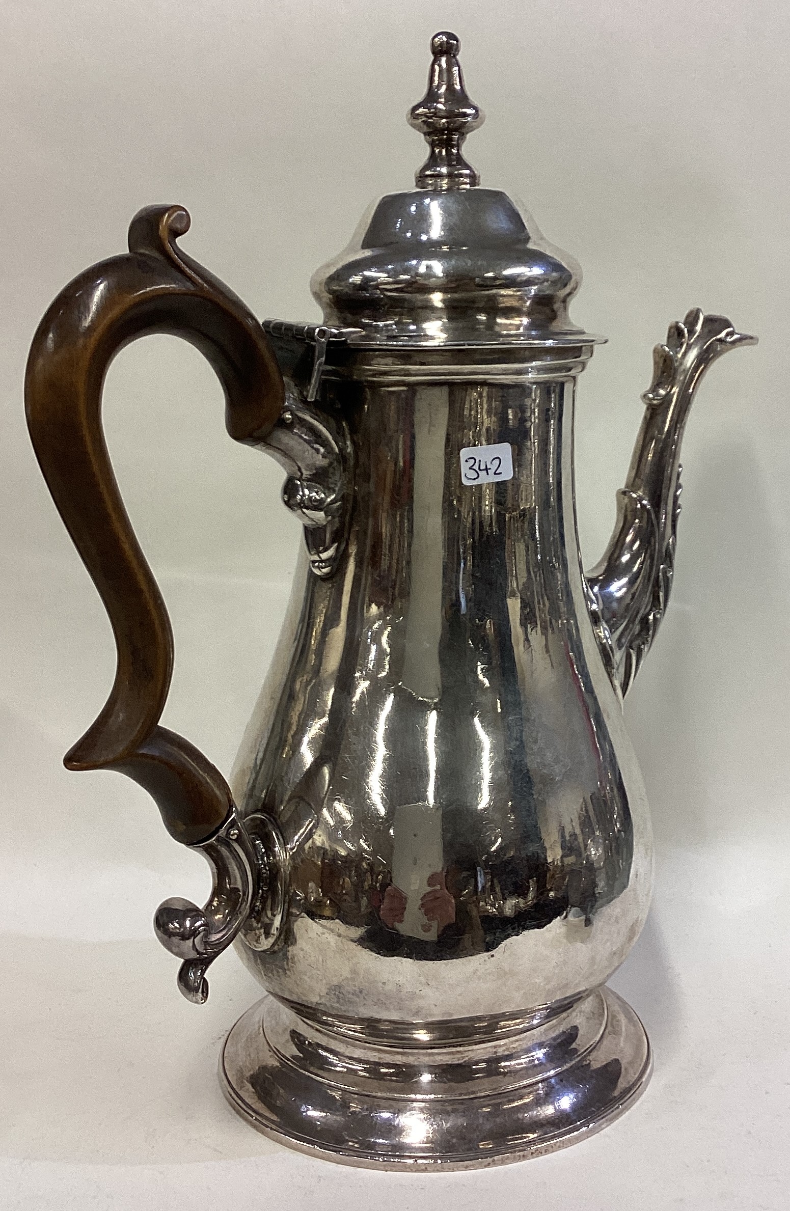 A George III silver coffee pot. - Image 3 of 4