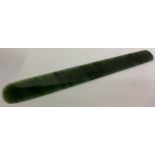 A large 19th Century green agate letter opener.