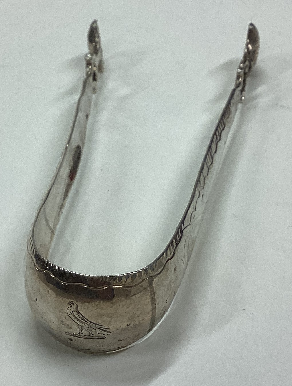 A pair of 18th Century silver ice tongs. - Image 2 of 2