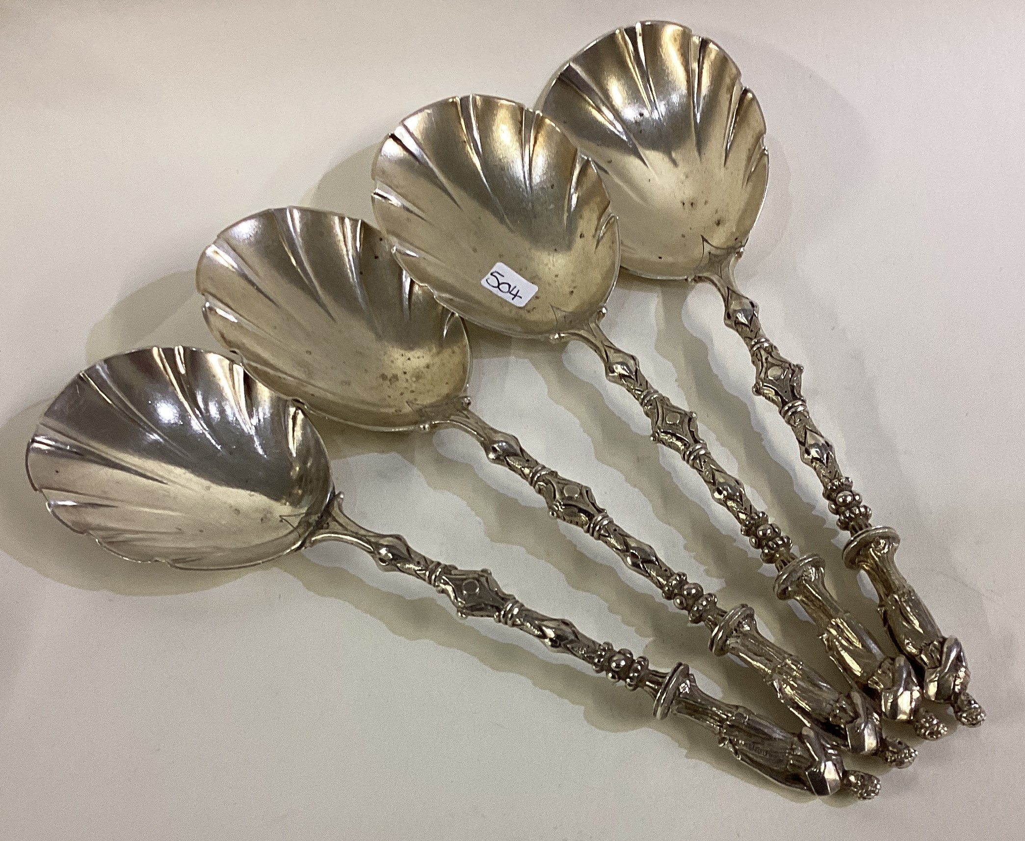 A set of four Victorian silver Apostle spoons.