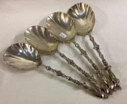 A set of four Victorian silver Apostle spoons.