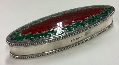 A fine silver and enamelled jewellery / snuff box.