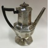 A silver bachelor's teapot. Sheffield 1908.