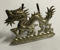 A 19th Century Chinese export silver menu holder i