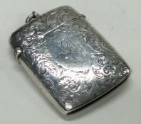 A Victorian silver vesta case.