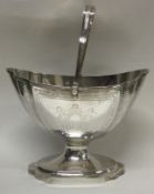 EDINBURGH: A rare 18th Century Scottish silver swing handled basket.